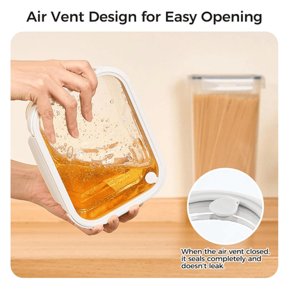 Set of 5 Large Glass Meal Prep Containers with Glass Lids & Steam Vents