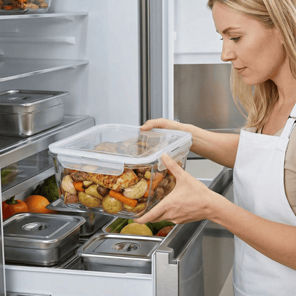 Set of 2 Extra Large Airtight Glass Containers - 85oz Capacity