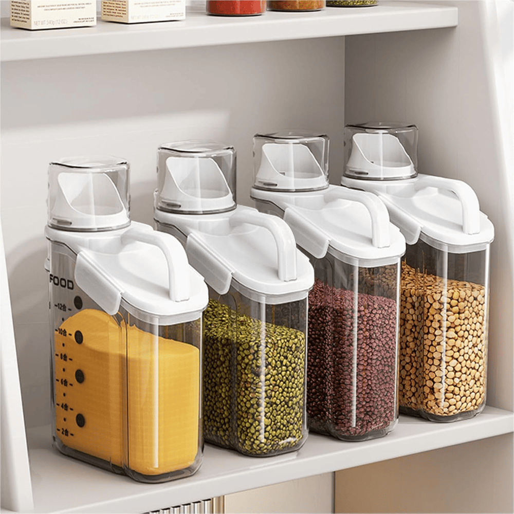 Airtight Cereal & Dry Food Dispenser with Measuring Cup