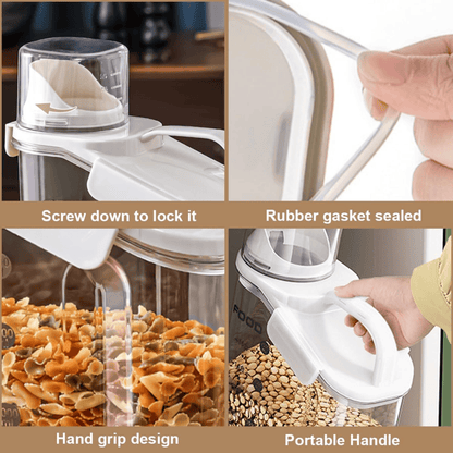 Airtight Cereal & Dry Food Dispenser with Measuring Cup