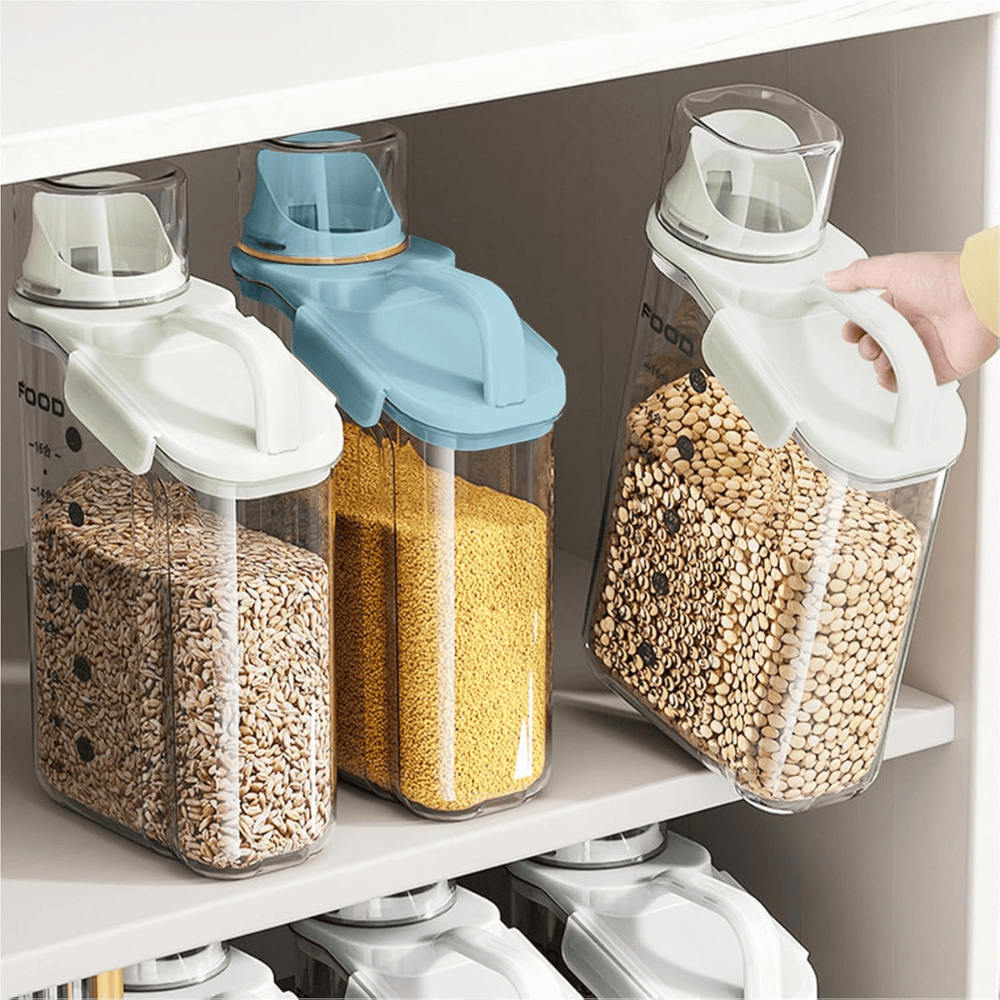 Airtight Cereal & Dry Food Dispenser with Measuring Cup