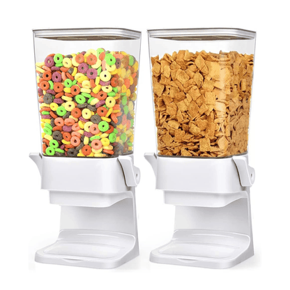 Set of 2 Countertop Cereal Dispensers - 5.5qt (White)